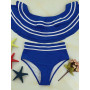 High Waist Bikini Set Women's Bathing Suits Off Shoulder