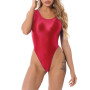 Glossy Sleeveless Gymnastics Swimming Bathing Suit
