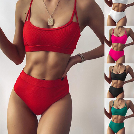 Push Up Swimsuit Female Patchwork Swimwear