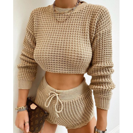 Crop Top And Shorts Set  Women