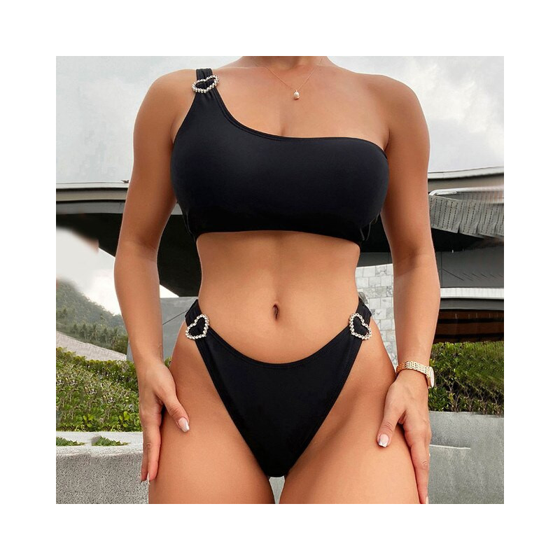 Women'sUnderwear Love Beach Swimsuit Bikini Split Swimsuit