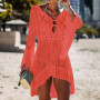 Popular Beach Cover Up Flared Sleeves Sun Protection