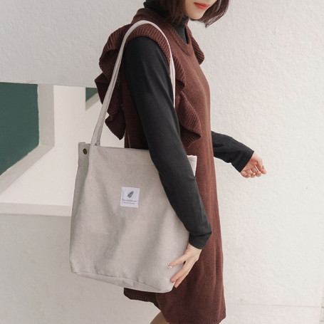Women Canvas Tote Bag Corduroy