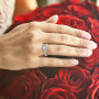Elegant Crystal Rhinestones Ring Mother's Day Ring Bridal Zircon Diamond Ring Engagement Wedding