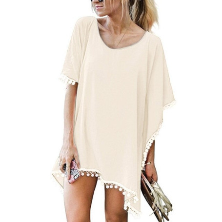 Women Chiffon Tassels Cover Up