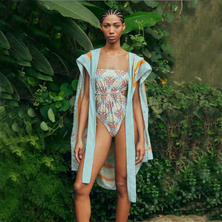 Women One Piece Swimsuit with Cover Up