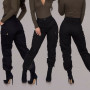 Fashion Women Pants Solid Military Combat Cargo Pants