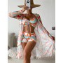 3 Pieces Bikini Set With Cover Up /Swimsuit Women