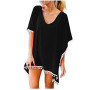 Women Tassel Dress Summer V Neck Ladies Blouse/Bikini Cover Up Swimwear