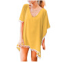 Women Tassel Dress Summer V Neck Ladies Blouse/Bikini Cover Up Swimwear