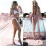 Women Transparent Beach Maxi Dress Swimwear Bikini Cover-up Chiffon