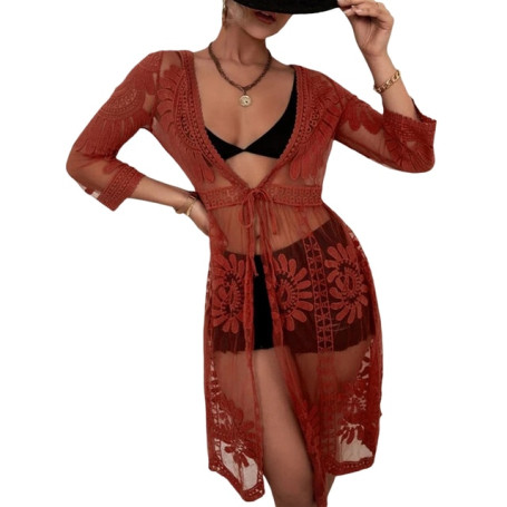 Beachwear Lace Resort Blouse Sun Protection/Cover Up