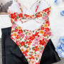 Floral Printed Underwired One Piece Swimsuit Women Swimwear
