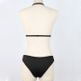 Women one-piece swimsuit Set Girl Bandage Corset Push Bra + Thong Panties