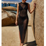 Sexy Women's Bikini Cover-Ups Dress Women Mesh Sheer See-through