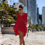 Beach Cover Up Lace Hollow Swimsuit Crochet Beach Dress Women