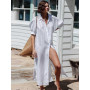 Women Beach Dresses White Shirts Summer Loose Swimsuit Cover Up