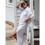 Women Beach Dresses White Shirts Summer Loose Swimsuit Cover Up