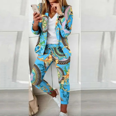 Elegant Women 2pc Set Fashion Office Lady Blazer Suit