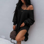 Sexy V Neck Off Shoulder Women's Sweaters
