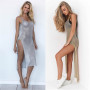 Women Sexy Mesh Beach Dress Sheer Long Cover