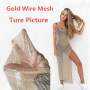 Women Sexy Mesh Beach Dress Sheer Long Cover