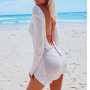 Sexy Solid White Beach Cover Up