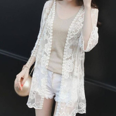 See-through Beach Dress Women/ Lace Summer Dress