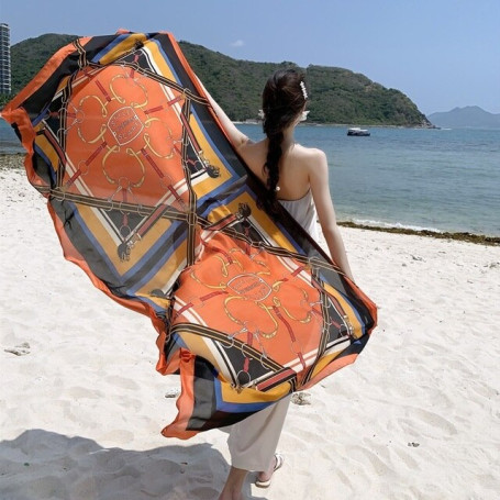 Silk Supple Summer Beach Dress Bikini Sarong Wrap Scarf Women