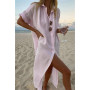 Cotton Linen Women Elegant Casual Party Summer/ Bikini Cover-ups