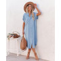 Cotton Linen Women Elegant Casual Party Summer/ Bikini Cover-ups