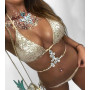 Women Sexy Bikini  Crystal Rhinestones