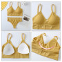 Women Seamless Bra Set Sexy Thong Low Waist Panties