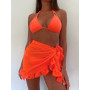 Mini Ruffle Skirts Women Cover Up