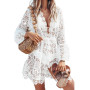 Female Floral Cover-Ups Bathing Beachwear Lace