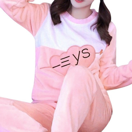 Pajamas Set Women Sleep Shirt Pant Set Sleepwear
