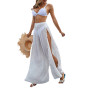 Women s Beach Pants Double Sided High Slit  Cover Up Pants