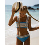 New Bandeau Bikini Set High Waist Women