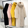 Women High Quality Faux Rabbit Fur Coat