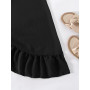 Long&Short Ruffle Skirts Women Cover Up