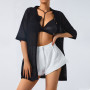 Summer Knitted Crochet Shirts Bikini Cover Ups