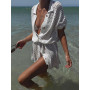 Summer Knitted Crochet Shirts Bikini Cover Ups