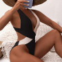 Deep V Neck Cross Straps Women Swimwear