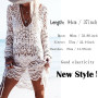 Women Knitted Bikini Beach Swimwear Long V Neck Beach Cover Up