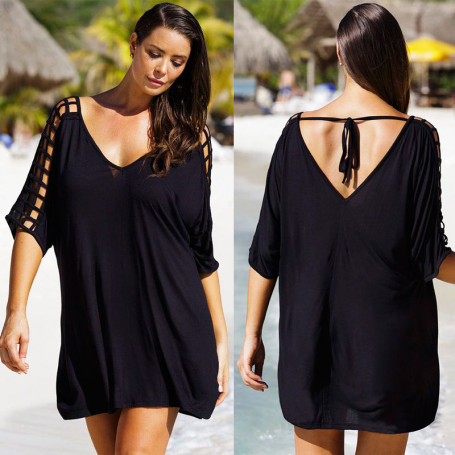 Plus Size Women Sexy Beach Cover-Ups Dress
