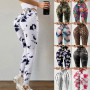 Butterfly Leopard Printed Yoga Pants Sexy Bowknot Leggings Bow Bandage Tie Dye Floral Trousers Women Exercise Fitness Legging