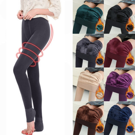 Winter Warm Leggings Women High Waist Pants Girl Casual Leggins Thicken Push Up Elasticity Slim Leggings for Women Velvet Tights