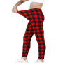 Waist Yoga Pants Sports Leggings Women's Workout Slim Gym Fitness Push Up Running Tights Plaid Printed New Bottom
