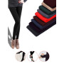 Winter Thin Velvet Leggings Warm Slim Solid Colors Pants Autumn Women Clothes Knitte Pantynose Elastic Tight 3 Styles