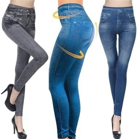 Print Winter Leggings  Lady Casual Jeans Denim Slim